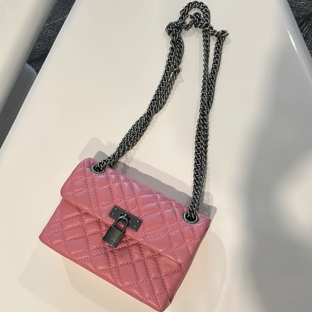Kurt Geiger Hot Pink chain purse Shoulder bag Leather
